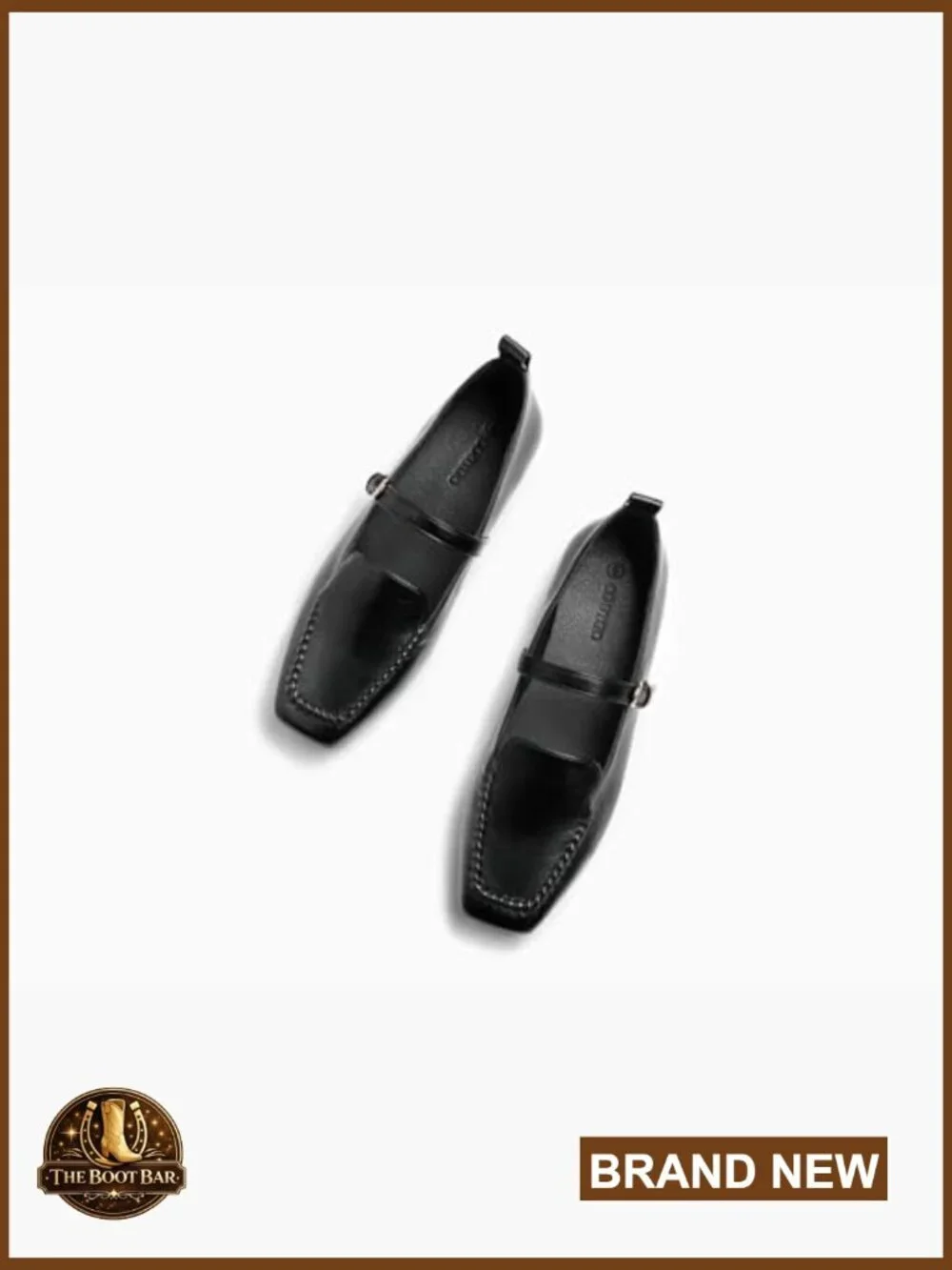 Women's Square Toe Mary Jane Ballet Flats with Buckle Strap